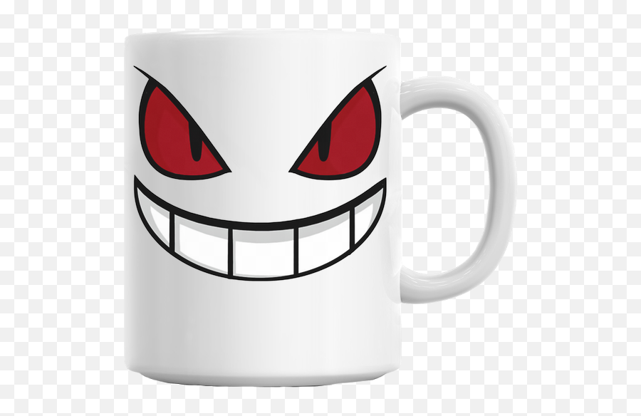 Gengar Smile Mug - Gengar Face Roblox Full Size Png Emoji,Emoticon For Mug Of Beer