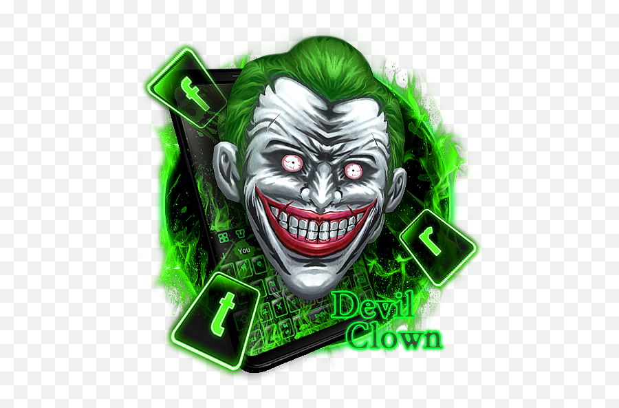Devil Clown Green Keyboard 10001002 Apk Download - Keyboard Joker Emoji,How To Make Devil Emoji