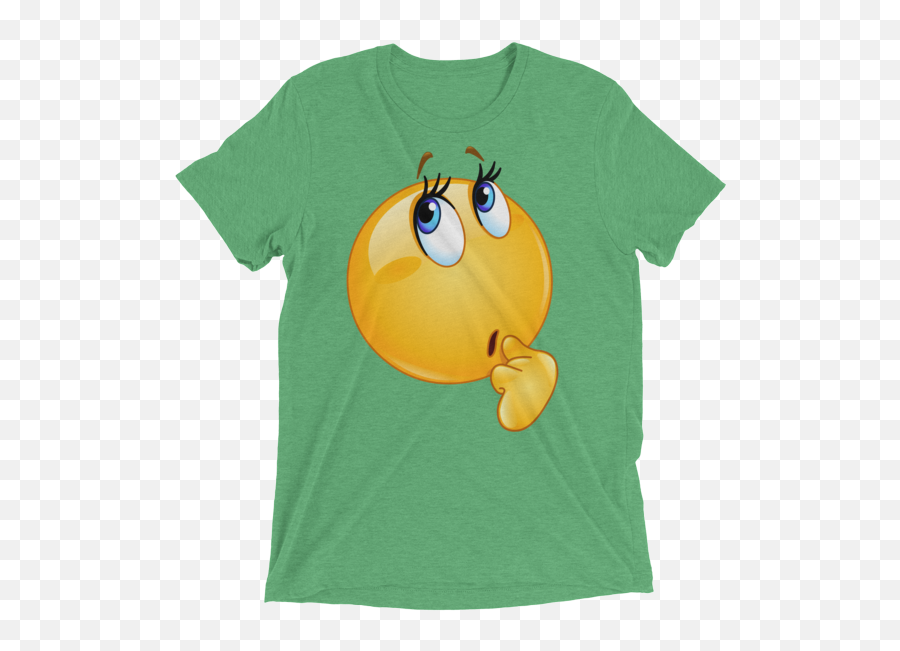 Funny Wonder Female Emoji Face T Shirt - Womenu0027s Thinking,Comfortable Emoji