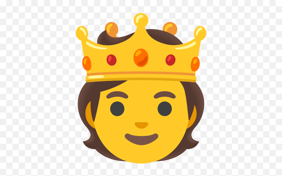 Person With Crown Emoji,Crown Emoji Symbol