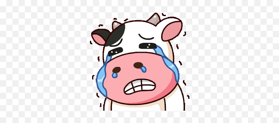 Milk Cow Party Time Animated By Van Khanh Nguyen Emoji,Cow Milking Emoji