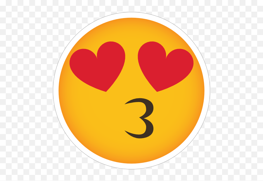 Phone Emoji Sticker Heart Eyes Kissy Face - Heart Eyes And Kissy Face Emoji,Kissy Face Emoji