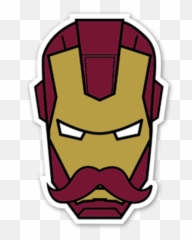 Marvel Mustache Iron Man Sticker - Iron Man Emoji,Ironman Emoji