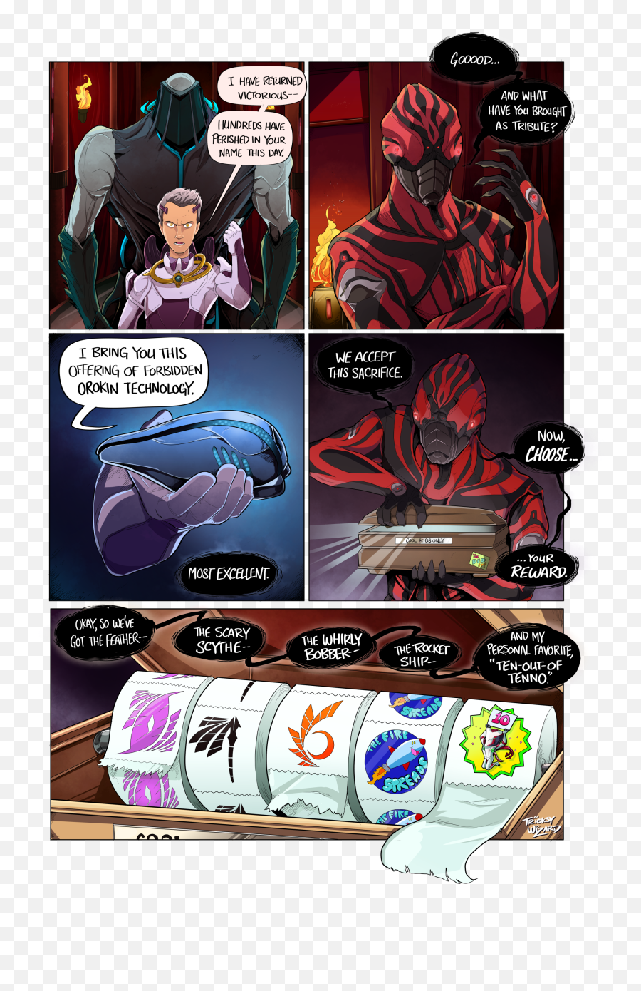 Warframe Top Posts - Tricksy Wizard Funny Warframe Comics Emoji,Schwinn Burst Emoticon Helmet