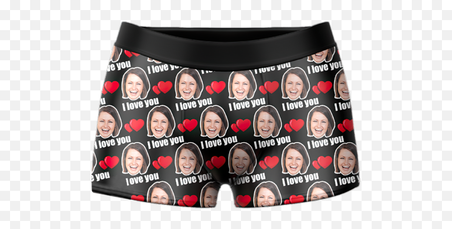 Couple Mens Custom Love Boxer Shorts - Personalisierte Unterhose Emoji,Emoji The Iconic Brand Boxer Briefs