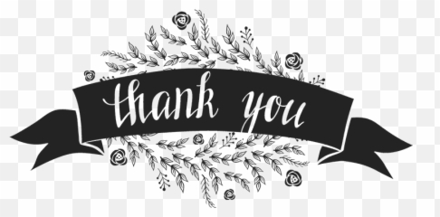 Thank You Stamp With Flowers And Ribbon Banner - Background Thank You Banner Emoji,Custom Banners With Emojis
