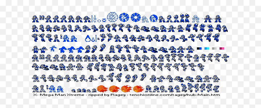 Random Hoo Haas Sprites Mega Man - Mega Man Frames Emoji,Mega Man Emoticon