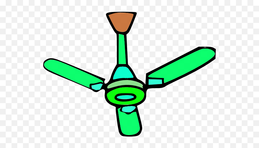 Green Ceiling Fan Clip Art At Clkercom - Vector Clip Art Cartoon Ceiling Fan Clipart Emoji,Ceiling Fan Facebook Emoticons