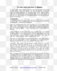 The Dalai Lamas Long Road To Happiness - Document Emoji,Dalai Lama Negative Emotions Are Based On