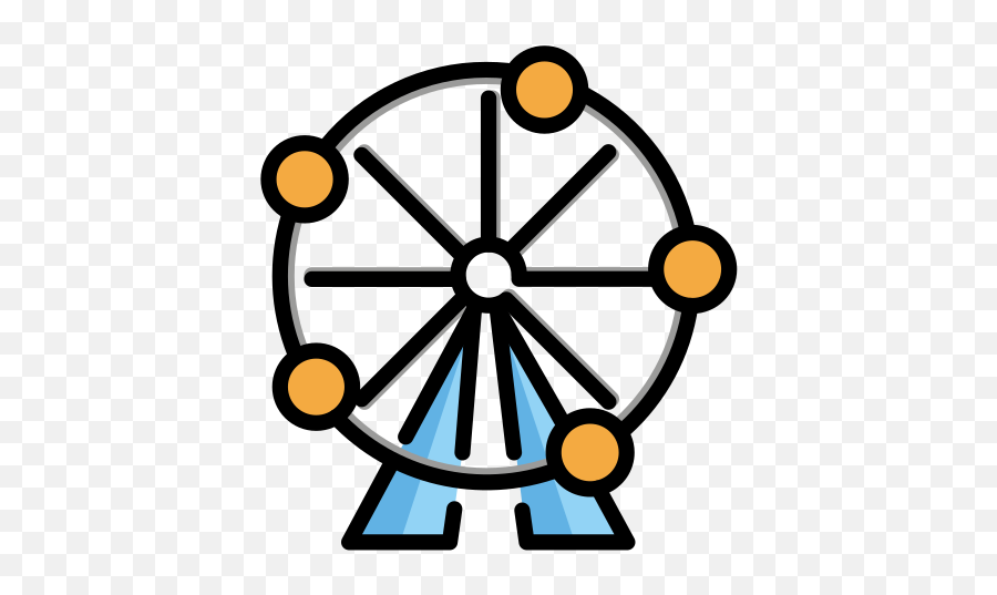 Ferris Wheel Emoji - Easy Ferris Wheel Drawing,Ferris Wheel Emoji