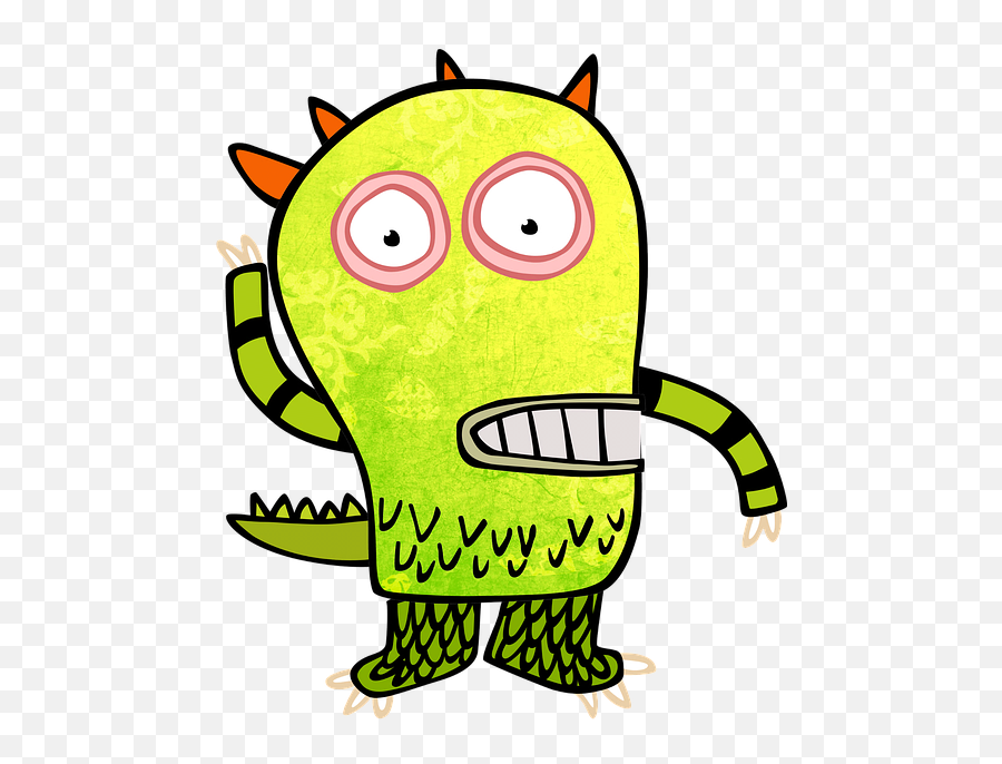 Download Free Photo Of Monsterclipartkidsgreen Monster - Monster Pixabay Emoji,Emotions Face Character Clipart Scared