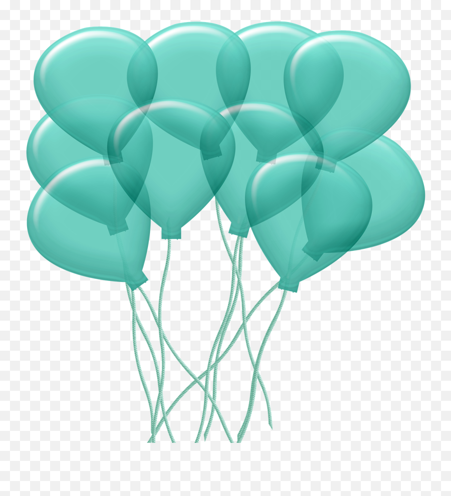 Balloons Colorful Celebrate - Balão Coração Verde Agua Png Emoji,Stained Glass Emotions