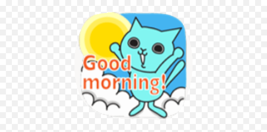 Top Goodmorning Uglu Stickers For Android U0026 Ios Gfycat - Blue Cat Sticker Good Morning Emoji,Goodmorning Sister Emoticon