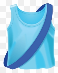 Download Running Shirt With Sash Emoji - Sleeveless,Shirt Emoji