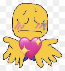 Goth Heart Cry Meme Random Sticker Wholesome Meme Emoji Crying Man Heart Emoji Meme Free Emoji Png Images Emojisky Com