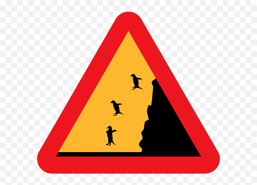 How To Jump Off A Cliff The Mindset Of No Turning Back - Funny Road Signs Png Emoji,Dobnt Make A Permanent Decision For Your Temporary Emotion