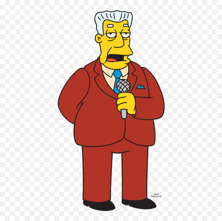 Politician Clipart Reporter Politician - Simpson Kent Brockman Emoji,Alabama Emoji Free