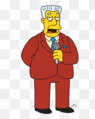 Politician Clipart Reporter Politician - Simpson Kent Brockman Emoji,Alabama Emoji Free