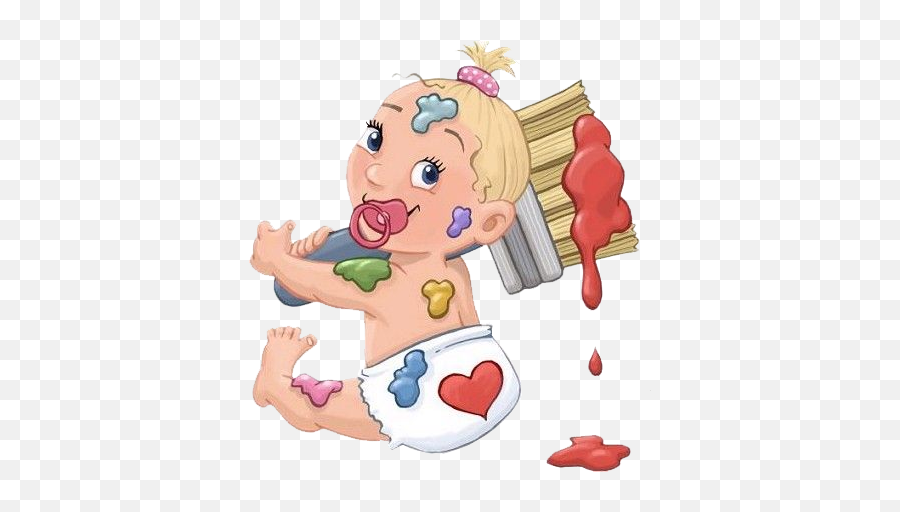 Baby Clip Art Baby Cartoon - Fictional Character Emoji,Animated Emoticons Babies And Diapers