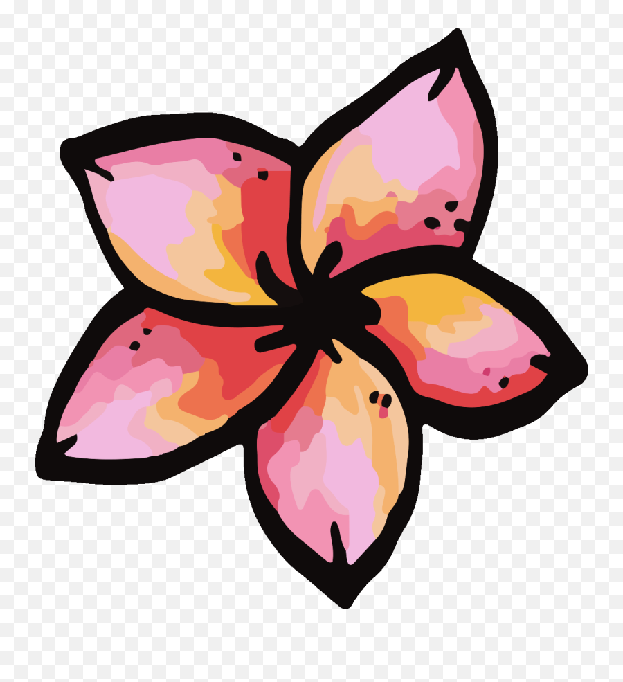 Flower Hawaii Sticker For Ios Android - Hawaiian Flower Animated Emoji,Hawaiian Emojis
