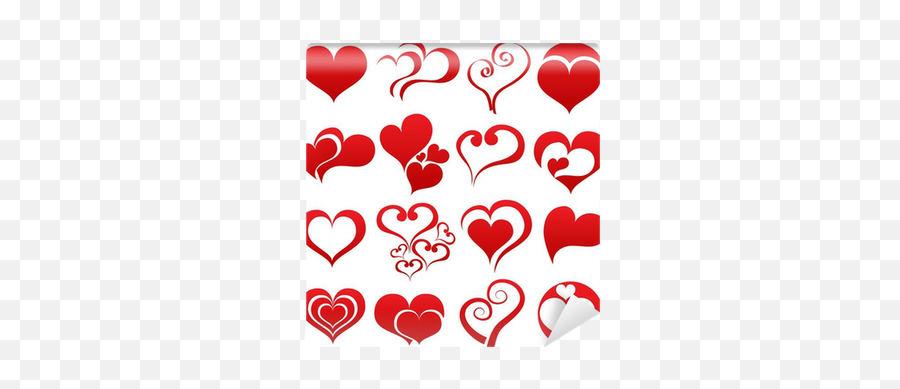 Heart Symbol Set Wall Mural U2022 Pixers - We Live To Change Herz Symbol Emoji,Big Heart Made Out Of Heart Emojis
