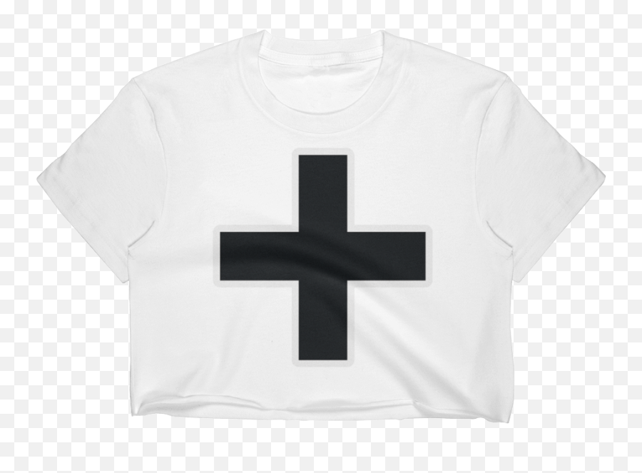Download Emoji Crop Top T - Shirt Christian Cross Png Image Short Sleeve,The Symbol That Crosses Out Emojis