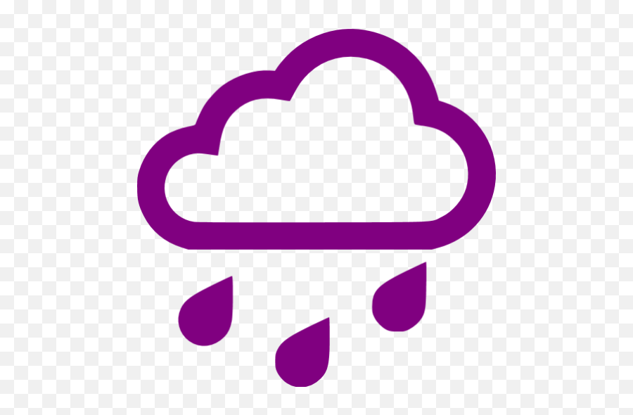 Purple Rain Icon - Free Purple Weather Icons Emoji,Raining Fb Emoticon