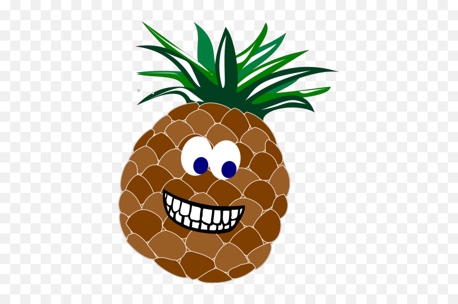 Faces Clipart Pineapple Faces Pineapple Transparent Free - Pineapple With Face Transparent Emoji,Pineapple Emoticon