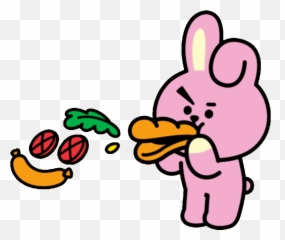 Freetoedit Cooky Bt21 Bite Hamburger Sticker By Bt21 Lover Emoji,Lip Biting Emoji