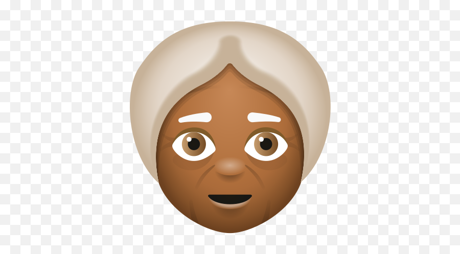 Old Woman Medium Dark Skin Tone Icon - Black Grandpa Emoji Transparent Background,Grandma Emoji