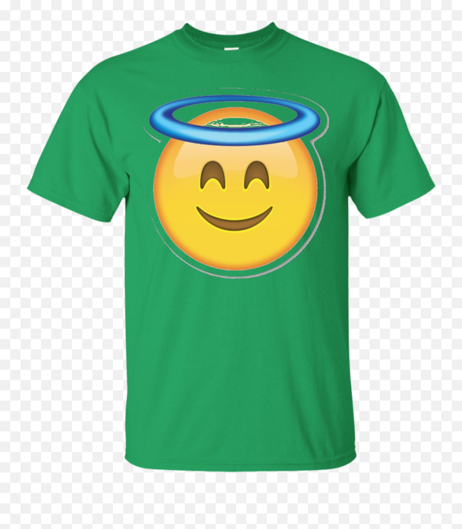 Heaven Angel Ring Smiley Emoji - St Bernard Mom Shirt,Angel Emoji Shirt
