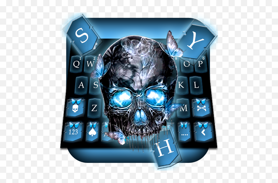 Neon Skull Keyboard Theme U2013 Apps On Google Play - Office Equipment Emoji,Skull Emoji