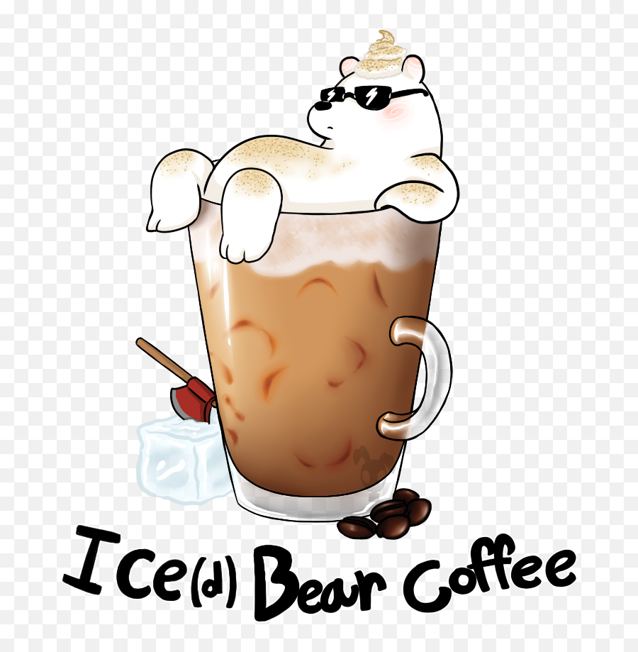 Latte Clipart Iced - We Bare Bears Coffe Emoji,We Bare Bears Emoji