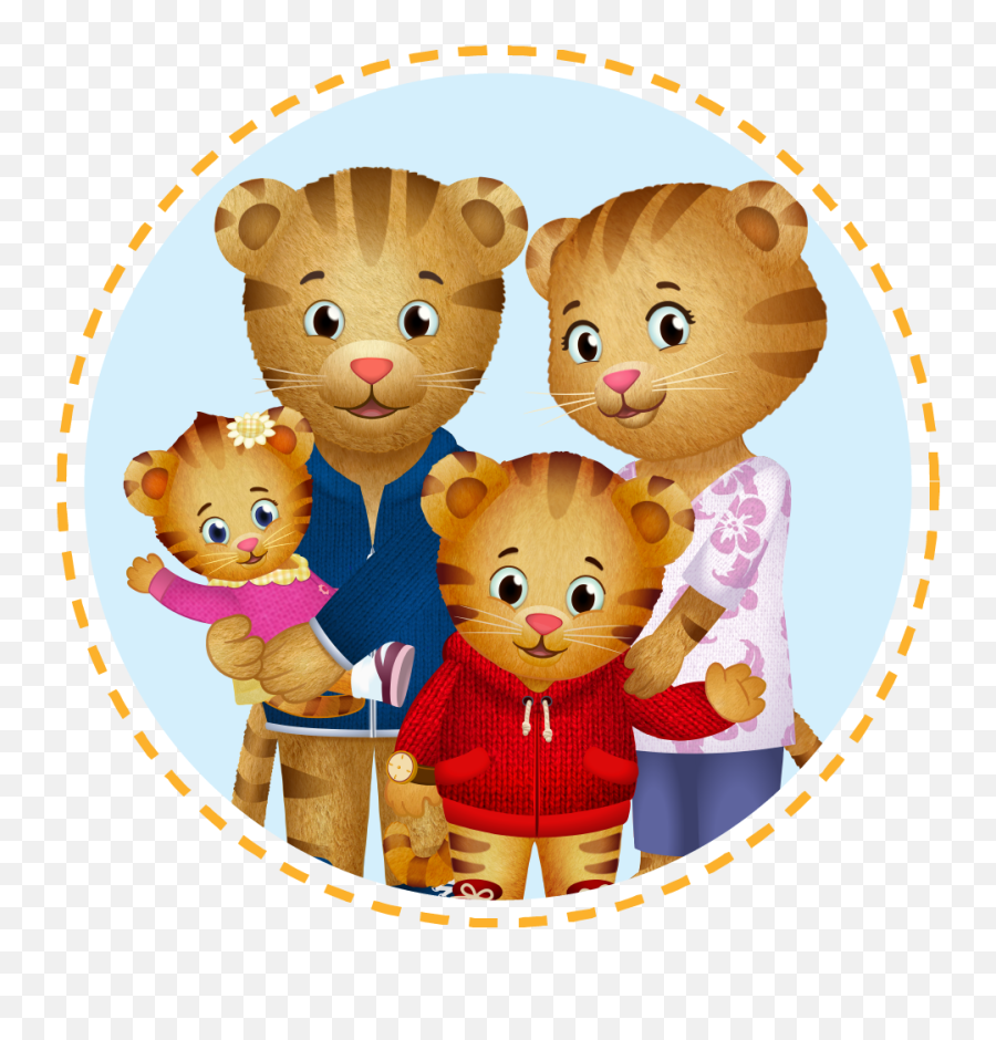 Daniel Tiger Family Iron On Transfer 5 X 5 For Light - Daniel Tiger Family Emoji,Emoji Cotton Fabric