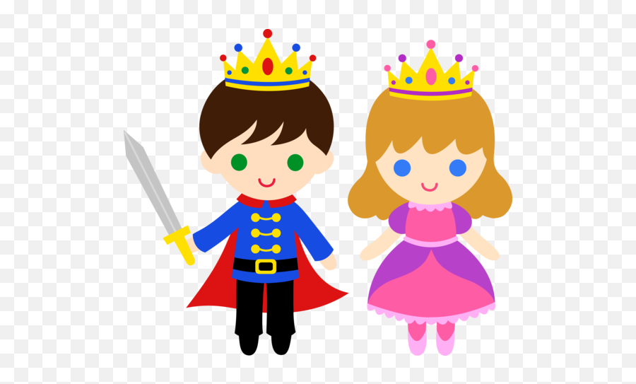 Cute Prince And Princess 1 - Prince And Princess Clipart Emoji,Chibi Emotions Chart