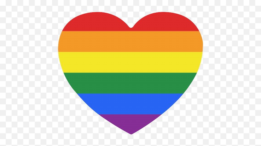 Gay Pride Rainbow Flag Stripes Heart - Shaped Mousepad Id D346035 Rainbow Heart Emoji,Pride Flags Emoji