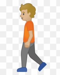 Person Walking Emoji Clipart - Walking Emoji Google,Walking Emoji Png