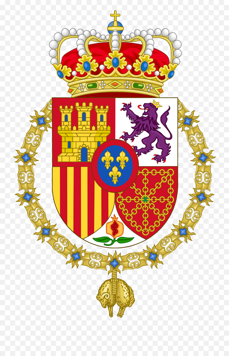 Coat Of Arms Of The King Of Spain - Wikipedia Emoji,Princess Crown Emoticon