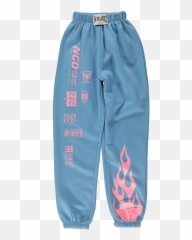 The Most Edited - New Girl Order Flame Blue Pink Jogger Sweatpants Emoji,Food Emoji Joggers