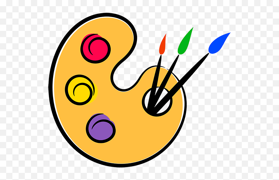 Painted Pot U2013 Paint Your Own Pottery - Paleta De Colores Con Pincel Emoji,Add Emoticons Skype Pallette
