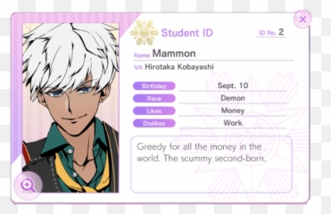 Pin - Obey Me Student Id Mammon Emoji,Tsundere Emojis