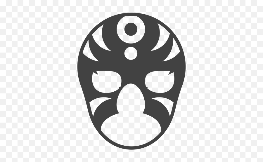Luchador Circle Mask Silhouette Detailed - Transparent Png Mascara De Lucha Silueta Emoji,Corncob Emojis
