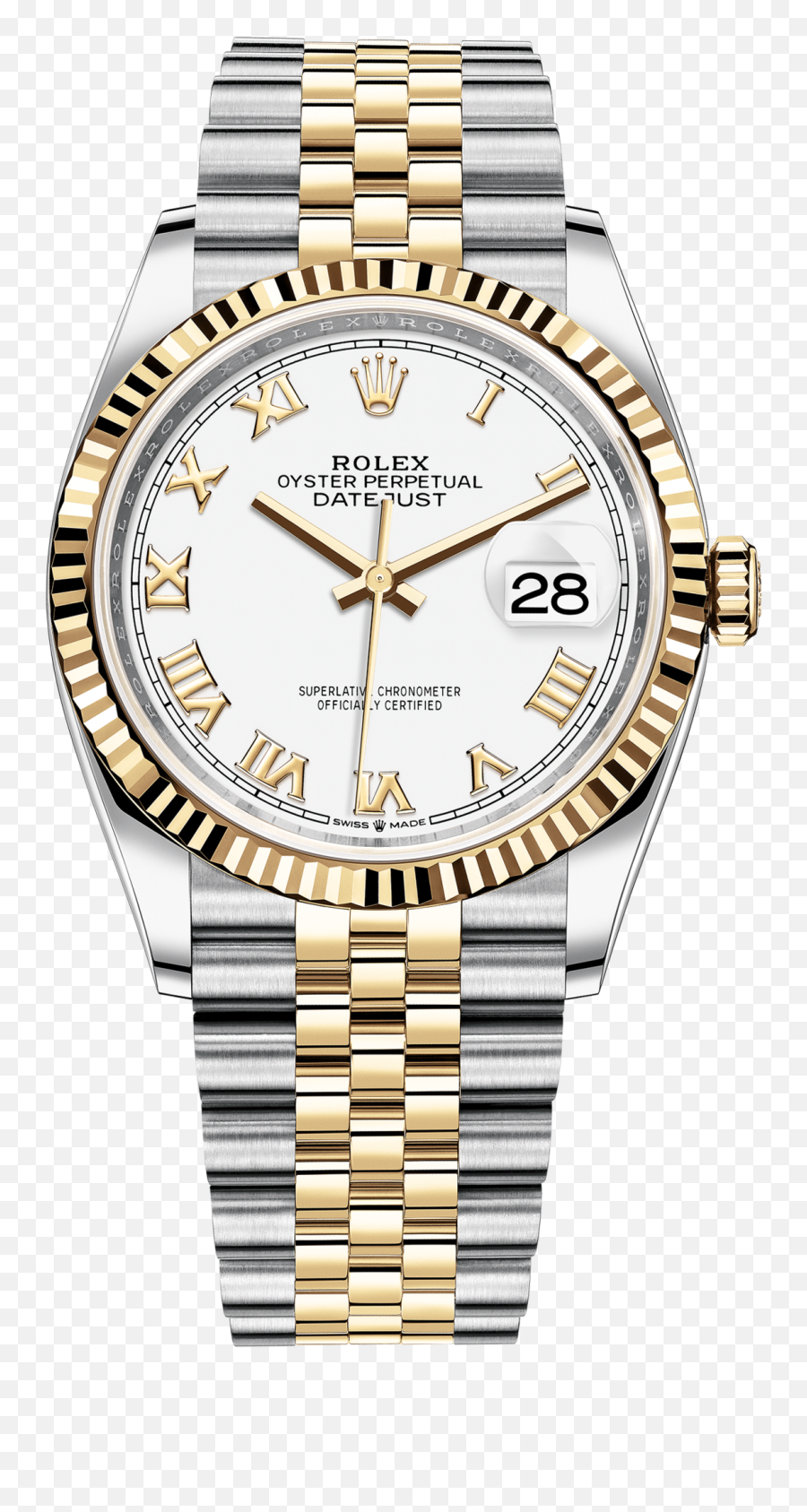 Rolex Datejust 36 Watch Yellow Rolesor - Combination Of Watch Emoji,Emotion Guster In The Water