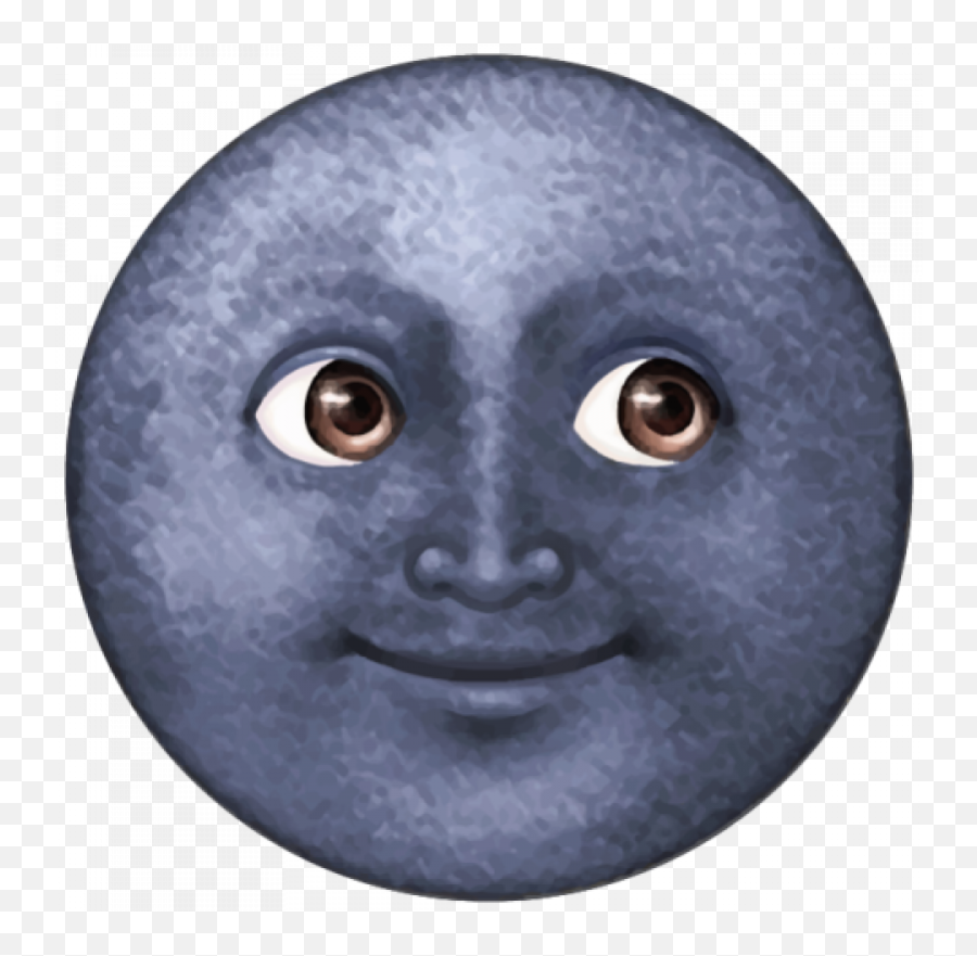 Download Dark Blue Moon Emoji - Moon With Face Emoji,Moon Emoji