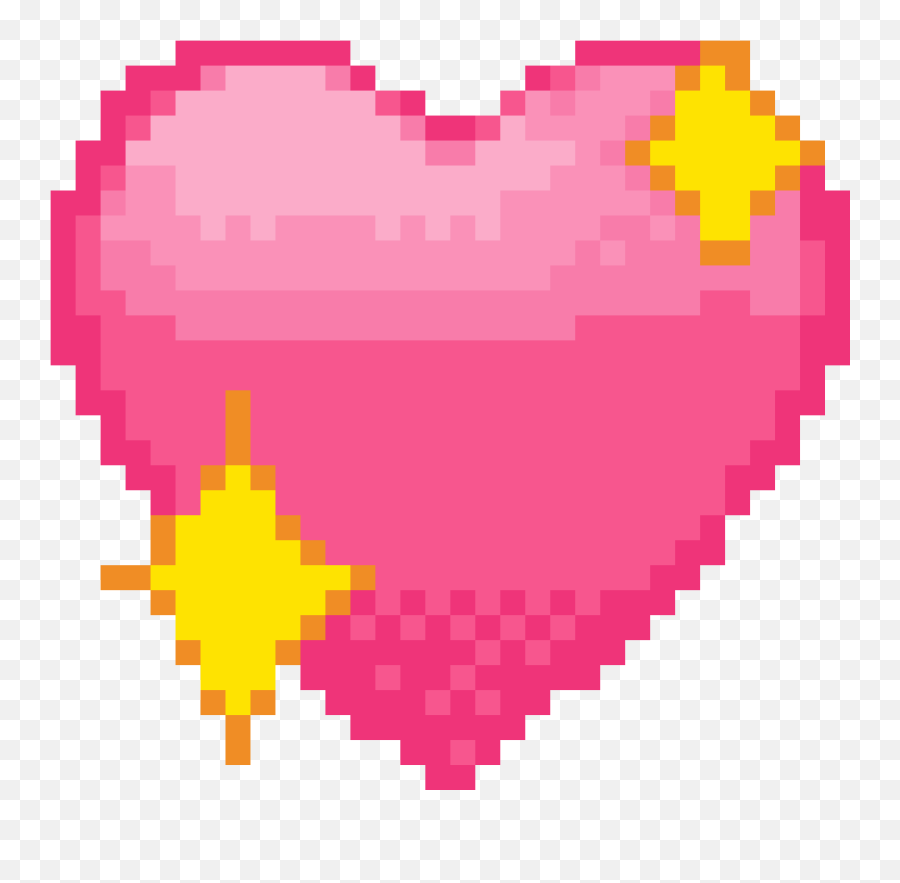 Heart Emoji Pixelart Pixel Sticker - Pixel Art Heart,How Can You See Your Most Used Emoji Pixel
