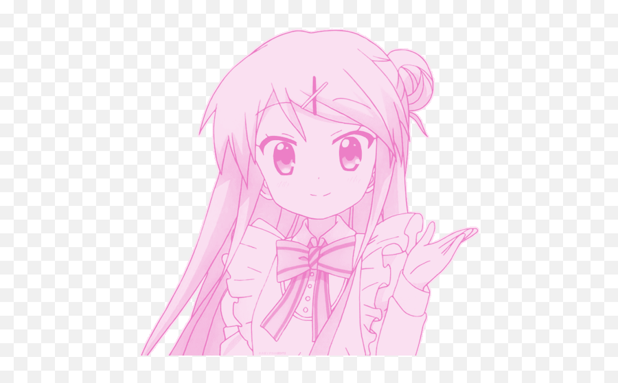 Transparent Aesthetic Pink Anime Girl - Novocomtop Transparent Kawaii Pink Anime Girl Emoji,Eromanga Sensei Sagiri Emoji