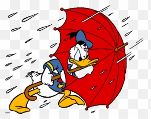 Donald In The Rain - Donald Duck With Umbrella Emoji,Horrified Emoticon Gif