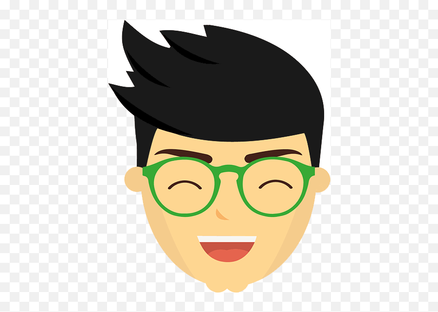 Male Cartoon Face With Glasses Clipart - Man Cartoon Face Png Emoji,Guy With Screen Face Emoji