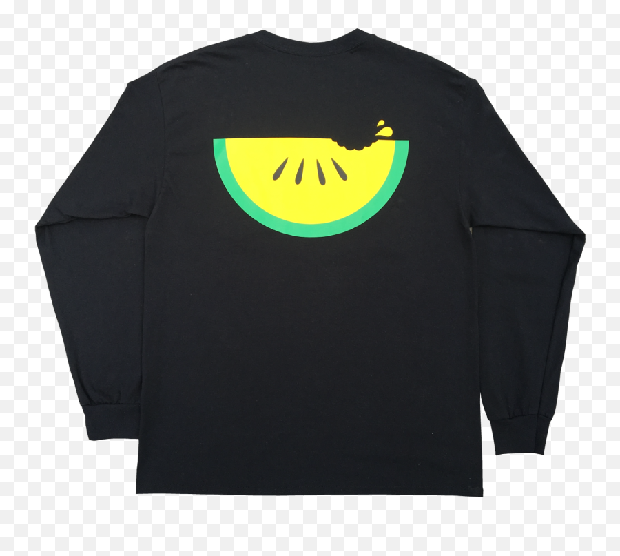 Keep Biting Yellow Melon Long Sleeve - Long Sleeve Emoji,Long Neck Emoticon