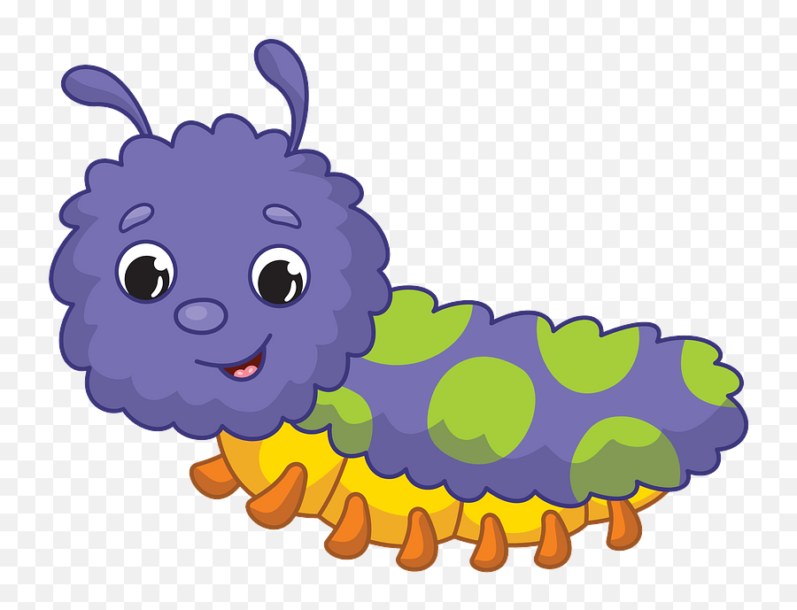 Caterpillar Clipart - Caterpillar Clipart Creazilla Emoji,Purple Caterpillar Emoticon